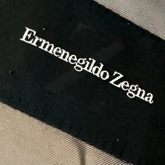 Ermenegildo Zegna Taupe White Pinstripe Blazer Jacket Suit Sport Caoat Size 54R - Picture 12 of 14